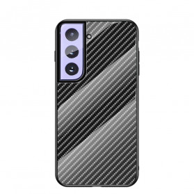 Funda de fibra de carbono de cristal templado para Samsung Galaxy S21 5G