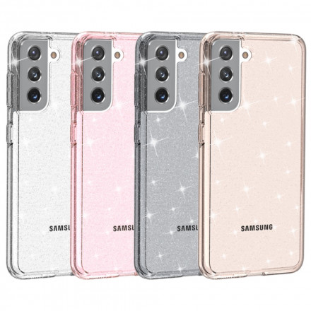 Samsung Galaxy S21 5G Funda transparente con purpurina