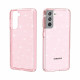 Samsung Galaxy S21 5G Funda transparente con purpurina