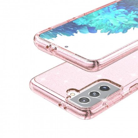 Samsung Galaxy S21 5G Funda transparente con purpurina