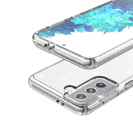 Samsung Galaxy S21 5G Funda transparente con purpurina