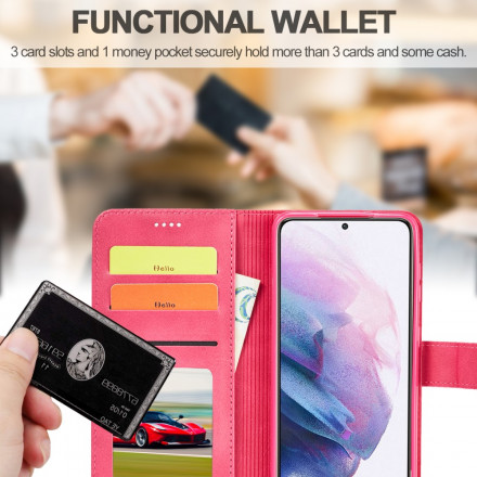 Samsung Galaxy S21 5G Funda LC.IMEEKE Efecto piel