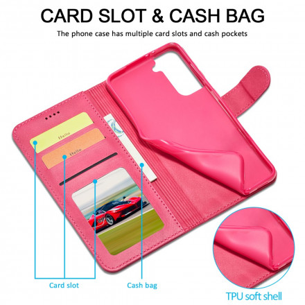 Samsung Galaxy S21 5G Funda LC.IMEEKE Efecto piel