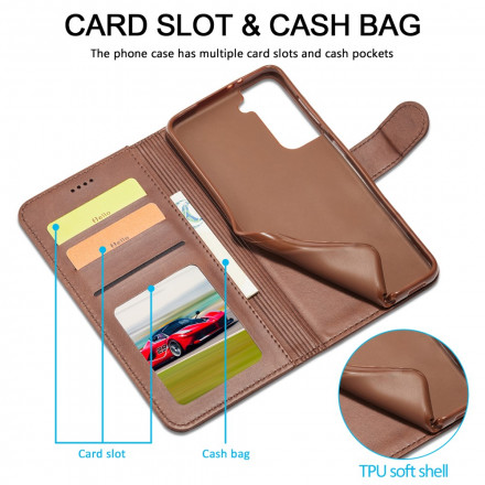 Samsung Galaxy S21 5G Funda LC.IMEEKE Efecto piel