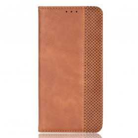 Funda abatible Samsung Galaxy A72 5G Efecto Cuero Estilo Vintage