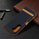 Funda Samsung Galaxy S21 Plus 5G efecto tela y piel con colgante