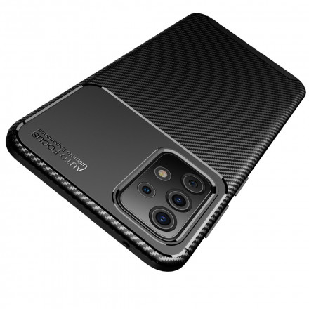 Samsung Galaxy A72 5G Funda blanda con textura de fibra de carbono