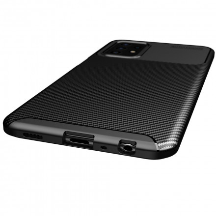 Samsung Galaxy A72 5G Funda blanda con textura de fibra de carbono