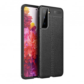 Funda de piel Samsung Galaxy S21 Plus 5G efecto lichi doble línea