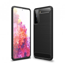 Funda de fibra de carbono cepillada para Samsung Galaxy S21 Plus 5G