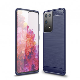 Funda de fibra de carbono cepillada para Samsung Galaxy S21 Ultra 5G