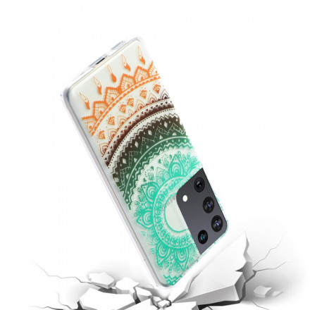 Samsung Galaxy S21 Ultra 5G Funda transparente Flor de Mandala