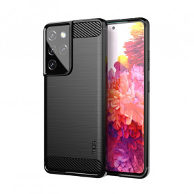 Samsung Galaxy S21 Ultra 5G Funda de fibra de carbono cepillada MOFI