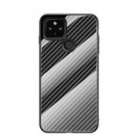 Funda dura del Google Pixel 5 de fibra de carbono