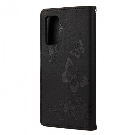 Funda Samsung Galaxy A52 5G Espléndidas mariposas con colgante