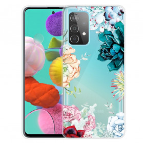 Funda de flor de acuarela para Samsung Galaxy A52 5G
