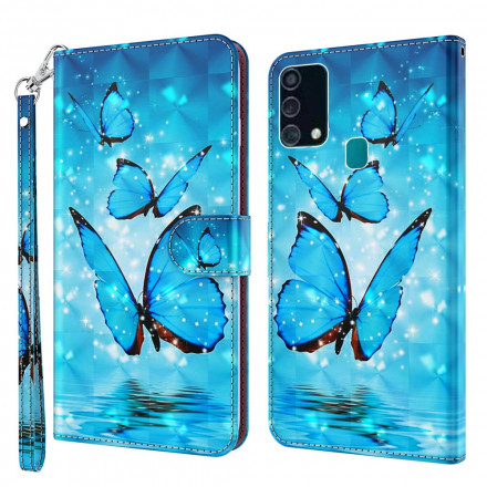 Funda Samsung Galaxy A32 5G Light Spot Flying Blue Butterflies