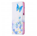 Funda Samsung Galaxy A32 5G Pintada Mariposas y Flores