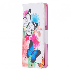 Funda Samsung Galaxy A32 5G Pintada Mariposas y Flores