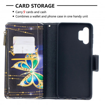 Samsung Galaxy A32 5G Zipped Pocket Butterflies Art