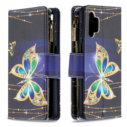 Samsung Galaxy A32 5G Zipped Pocket Butterflies Art