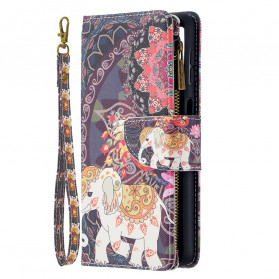 Funda de elefante con cremallera para Samsung Galaxy A32 5G