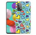 Samsung Galaxy A52 5G Funda Corazón Multicolor