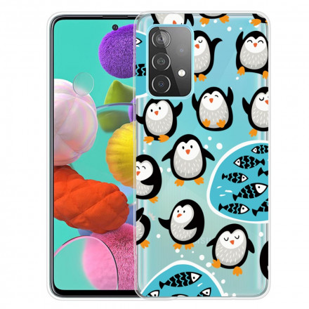 Funda Samsung Galaxy A52 5G Pingüinos y peces