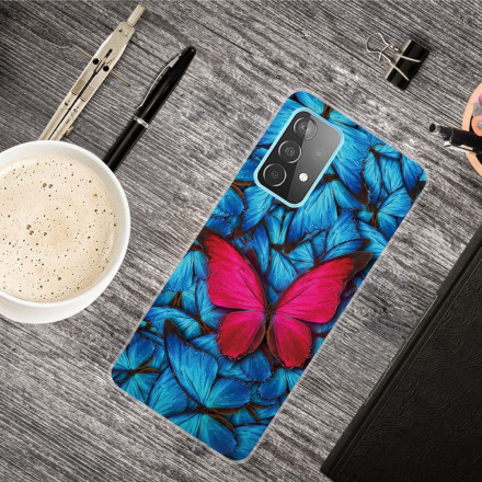 Funda flexible de mariposas para Samsung Galaxy A32 5G