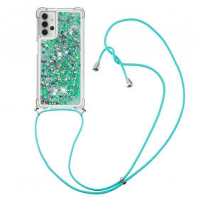 Funda de purpurina para Samsung Galaxy A32 5G con cordón