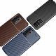 Samsung Galaxy A52 5G Funda blanda con textura de fibra de carbono