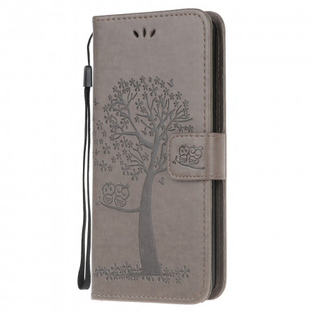 Funda con colgante para el Samsung Galaxy A32 5G Tree & Owl