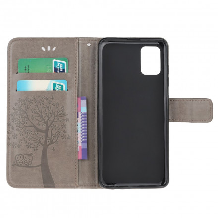 Funda con colgante para el Samsung Galaxy A32 5G Tree & Owl
