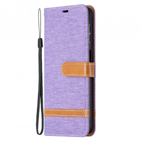 Samsung Galaxy A32 5G Funda de tela y efecto cuero con colgante