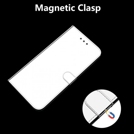 Samsung Galaxy A32 5G Funda de polipiel con tapa de espejo