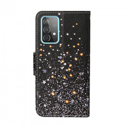 Funda con estrella y purpurina para Samsung Galaxy A52 5G con colgante