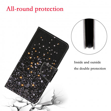 Funda con estrella y purpurina para Samsung Galaxy A52 5G con colgante