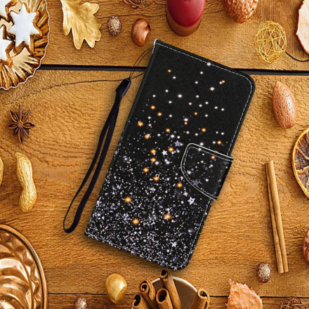 Funda con estrella y purpurina para Samsung Galaxy A52 5G con colgante