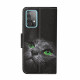 Funda Samsung Galaxy A52 5G Ojos verdes Gato con colgante