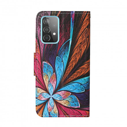 Funda Samsung Galaxy A52 5G Hojas de colores con colgante