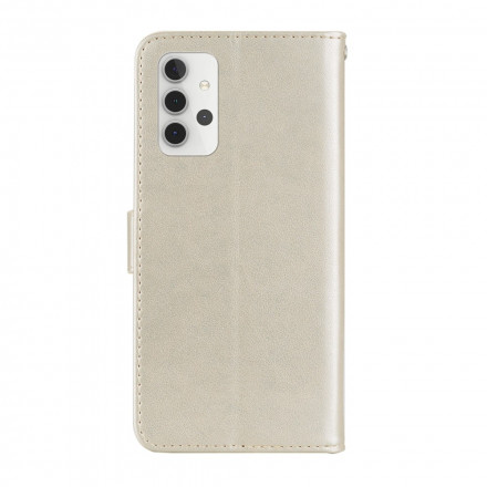 Samsung Galaxy A32 5G Funda Búho Mandala y Colgante