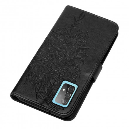 Funda con diseño de mariposa para Samsung Galaxy A52 5G con colgante