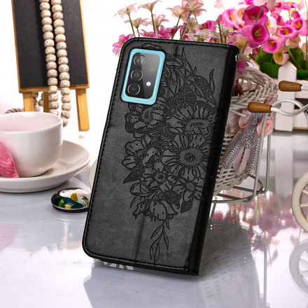 Funda con diseño de mariposa para Samsung Galaxy A52 5G con colgante