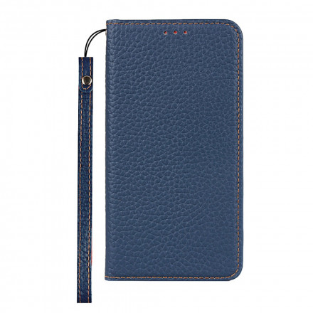 Funda Flip Cover Google Pixel 4a Cuero genuino Lichi Colgante