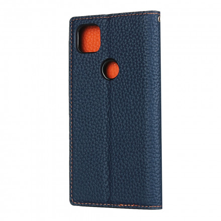 Funda Flip Cover Google Pixel 4a Cuero genuino Lichi Colgante