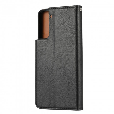 Funda Flip Cover Samsung Galaxy S21 Plus 5G Leatherette Card Funda