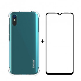 Xiaomi Redmi 9A Funda y Cristal Combo Pantalla ENKAY