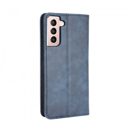 Funda abatible Samsung Galaxy S21 Plus 5G Cuero Efecto Vintage