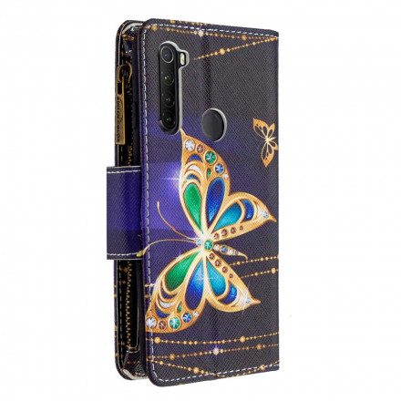 Funda con cremallera Xiaomi Redmi Note 8T Gold Butterfly