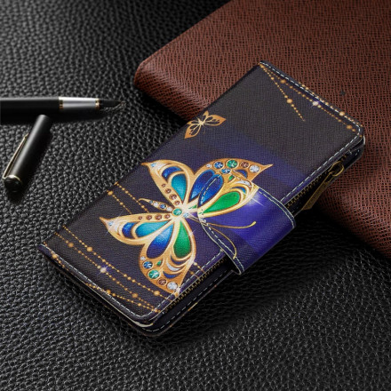 Funda con cremallera Xiaomi Redmi Note 8T Gold Butterfly